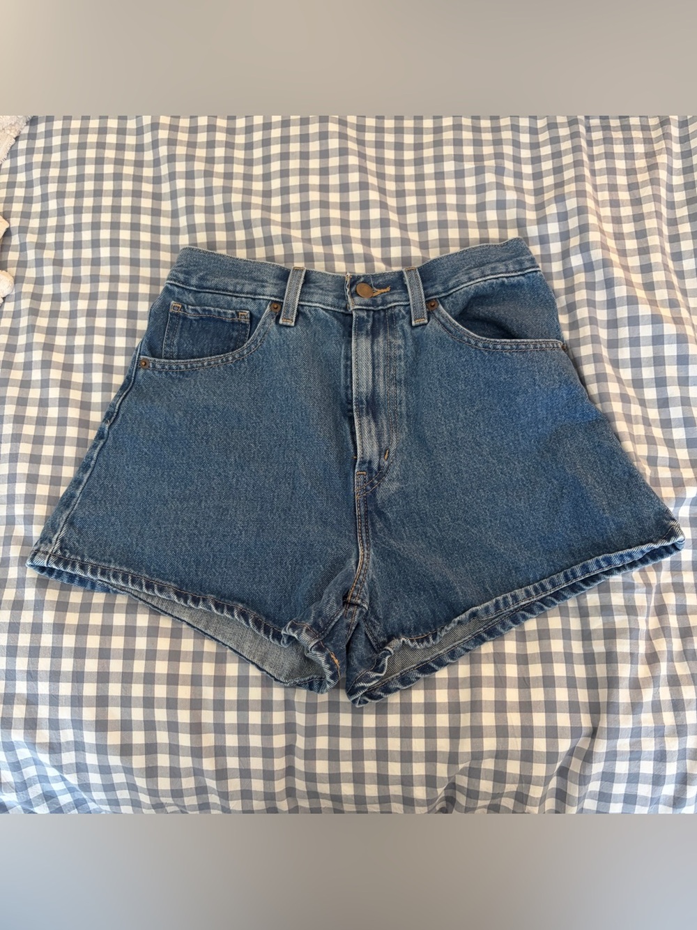 Levi's High-Rise Blue Denim Shorts